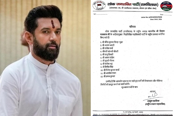 चिराग पासवान का मास्टरस्ट्रोक! 8 साल पूरे करने वाले दिग्गज एडवोकेट से लेकर जेन-Z सांसद तक - जानिए कौन हैं LJP के 12 नए राष्ट्रीय प्रवक्ता
