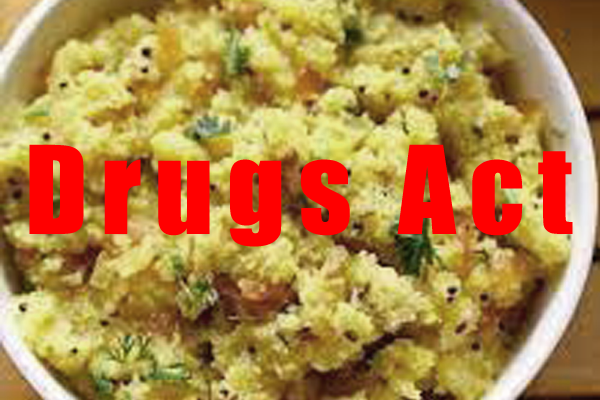 Are food items covered under the Drugs Act ?