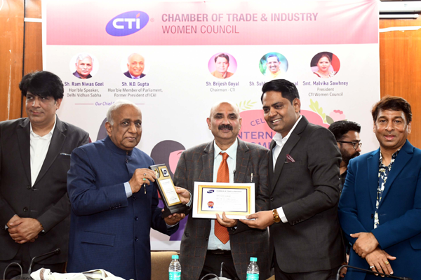 Advocate Honored for Legal Contribution by Chamber of Trade and Industries at Delhi Vidhan Sabha